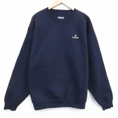 XL/古着 ランズエンド 長袖 スウェット メンズ 00s 王冠 大きいサイズ クルーネック 紺 ネイビー 25oct29 中古 スエット トレーナー トップのサムネイル
