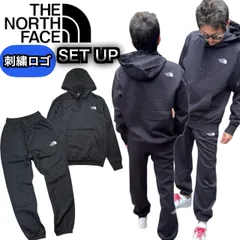 ザ ノースフェイス セットアップ NF0A89ES/NF0A8C1F ブラック パーカー 刺繍ロゴ 上下 ボトムス ジョガーパンツ スウェット メンズ 2点セット ロゴ 裏起毛 THE NORTH FACE 新品 正規品 未使用品