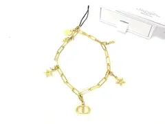 ■新品■未使用■ ChristianDior クリスチャンディオール ストラップ キーホルダー チャーム レディース ゴールド系 DK0886