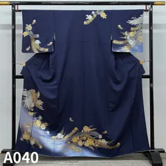 訪問着 鳳凰 桜 金彩 銀彩 紋意匠 正絹 A040