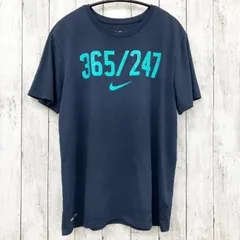 【 NIKE 】ナイキ DRIーFIT ロゴプリント Tシャツ ネイビー XL
