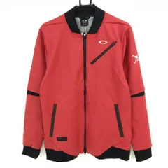 【新品】オークリー ジャケットブルゾン レッド 撥水 防風 ストレッチ 軽量 メンズ L ゴルフウェア Oakley