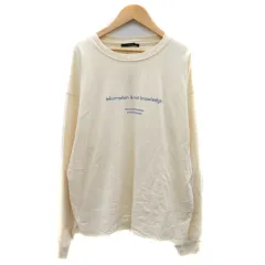 カスタネ Kastane カットソー 長袖 ラウンドネック プリント オーバーサイズ F アイボリー /YK18