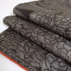 最終　値下不可　希少なトールサイズ！本場大島袖　茶泥染　龍郷柄　正絹　着物 2003750301.jpg