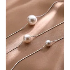 ☆ シルバー ☆ LARGE ☆ 一粒パールネックレス パール ネックレス 一粒 ペンダント 首飾り ジュエリー アクセサリー レディース フォーマル かわいい おしゃれ 可愛い オシャレ 大人っぽい 上品 シルバー 一粒パールネックレス nec-0530