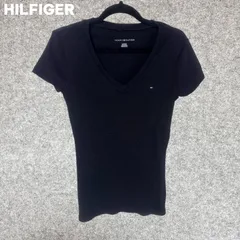 TOMMY HILFIGER ブラック Vネック Tシャツ XS(SS)サイズ
