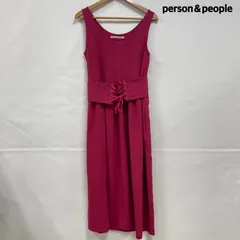 USED 古着 ワンピース ロングスカート PERSON＆PEOPLE パーソンアンドピープル タンクトップ ワンピ コルセット レースアップ ベルト付き