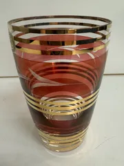 【未使用品】チェコスロバキア製　ボヘミアングラス　６個セット