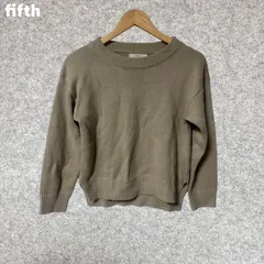 fifth ベージュ リブ編み 長袖セーター Fサイズ