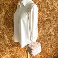 #755 RANDA オリジナル リーフ型 キルティング ミニバニティバッグ 管理ID:TKT