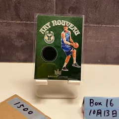 2020-21 Panini Court Kings Brook Lopez MILWAUKEE BUCKS Art Nouveau Green Parallel ジャージ カード