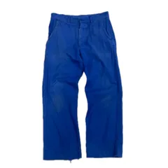 80s W32 ユーロヴィンテージ フレンチワークパンツ ブルー メンズM