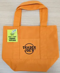 【2025ハロウィン限定色】TRADER JOE'S トレーダージョーズ トレジョ ミニトートバッグ エコバッグ 手提げバッグ ECO BAG オレンジ Orange かぼちゃ パンプキン 南瓜色