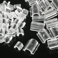 【人気商品】ヘアゴム ボタン 足 パーツ 2サイズ 60個入り クリア 樹脂 レジンパーツ 手芸 ハンドメイド (7mm・13mm)