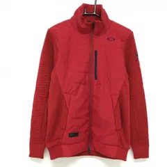 【新品】オークリー 中綿ニットジャケット レッド 前身頃中綿 蓄熱裏地 保温 帯電防止 メンズ M ゴルフウェア Oakley