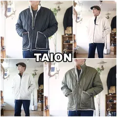TAION タイオン　ミリタリー　リバーシブル　ハイネック ダウンジャケット　　TAION-R102BML-1　メンズダウン