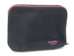 ■美品■ CHANEL シャネル ナイロン メイクポーチ マルチケース 小物入れ レディース ブラウン系×ピンク系 DI9365