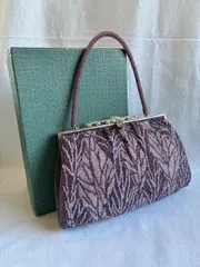 【美品】総ビーズ刺繍バッグ ハンドバッグ ビーズバッグ【レトロ】