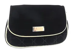 ■美品■ ChristianDior ディオール カナージュ スエード マルチポーチ マルチケース 化粧ポーチ クラッチバッグ ブラック系 DJ4635