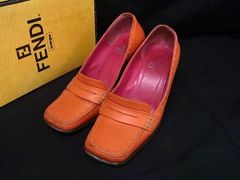FENDI scarpe レザー ローファー ブラウン - メルカリ