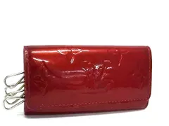 LOUIS VUITTON ルイヴィトン M91211 モノグラムヴェルニ ミュルティクレ4 4連 キーケース 鍵入れ ルージュ レッド系 DK5675