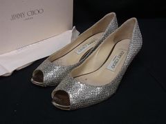 Jimmy Choo グリッターゴールド ハイヒール - メルカリ