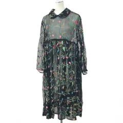 TAO  タオ コムデギャルソン シフォンプリントワンピース サイズ:S シアー/キュプラ/花柄/ロング TJ-O003/22年   ブラック レディース / 240001155745