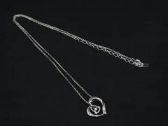 ■美品■ 4℃ ヨンドシー SV925 ハート ネックレス ペンダント アクセサリー レディース シルバー系 DK7250のサムネイル