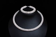 Silver Jewelry Set Necklace & Bracelet | Hostess Sparkly Necklace
