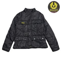 Belstaff ベルスタッフ MotorcycleJacket モーターサイクルジャケット GoldLabel ゴールドレーベル イングランド製 LogoTag ロゴタグ Nylon ナイロン Black ブラック 黒 キッズ160㎝
