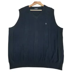 Munsingwear マンシングウェア ニット ベスト ブラック×ネイビー系 LL メンズ ゴルフのサムネイル