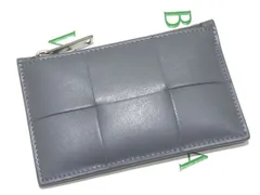 美品 BOTTEGA VENETA ボッテガヴェネタ フラグメントケース ☆ 679843 イントレチャートアーバン カードケース コインケース グレー ▼7J