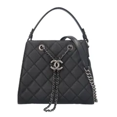 シャネル CCバケット ショルダーバッグ レザー ブラック レディース  CHANEL  中古 シャネル