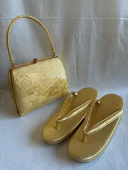 【礼装用】和装用バッグ&草履セット【草履Lサイズ】