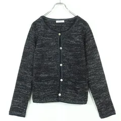 【美品】ニューヨーカー★ラメが煌めく♪ ニットカーディガン サイズM 黒系 z16026