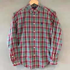 90's Ralph Lauren ラルフローレン マドラスチェックシャツ BD ボタンダウンシャツ kids junior キッズ ジュニア サイズ 女の子 L（12/14）150cm相当