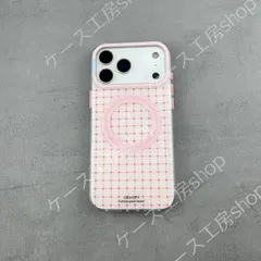  iPhone16  iPhone14 /13/12/ pro MagSafeマグネット水玉グリッド iPhone ケース レッド撞色 透明質感 ファッションライフに最適