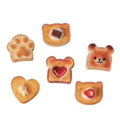 ミニチュアドールハウス用 食パン パンセット 6個セット フード 食品 ミニチュア 熊パン 肉球パン ハートパン