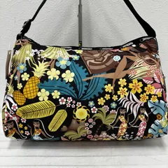 5401　LeSportsac レスポートサック　トートバッグ　ハンドバッグ　ハワイ限定　ブラック　黒　花柄　フラガール　ウクレレ　レディース　軽量　カジュアル　きれいめ　シンプル