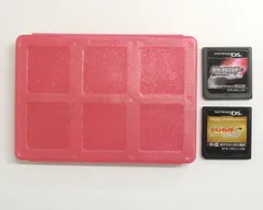 [NI] ジャンク品　DS　ポケットモンスター　パール　ハートゴールド　HG　ジュエリーカードケース　RPG　ポケモン　ソフト　カセット　GAMETECH　3点まとめて