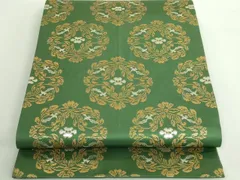 大幅値下げ　龍村晋 逸品　正絹　全通織袋帯　　【帯芯入り】 美品】 袋帯 逸品 龍村晋 落款 御軾鳳凰文 赤茶 全通 正絹 【中古