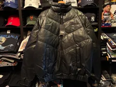 FIRST DOWN (ファーストダウン) PU LEATHER V DOWN JACKET SMU (BLACK) PUレザーVダウンジャケット SMU (ブラック) 別注 限定 [F942110] Lサイズ