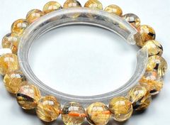 ven7j9]式神入りタイチンルチル最強の金運・幸運・守護石12.5㍉超極品 ven7j19]式神入りタイチンルチル最強の金運・幸運・守護石約9