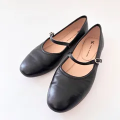 ファビオルスコーニ FABIO RUSCONI メリージェーン パンプス 靴 ブラック 黒 NERO 本革 レザー 37サイズ フラット シューズ 近年モデル 美品 定価3.5万 51112