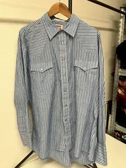 LEVI'S ストライプ 長袖シャツ ブルー XL US古着