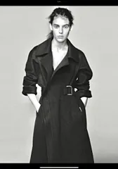 UNIQLO＋J カシミヤブレンドラップロングコート ブラック/M