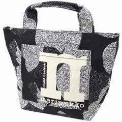 マリメッコ トートバッグ レディース ハンドバック ブラック ホワイト marimekko Mono Mini Tote Unikko bag  094579-910 094579 910