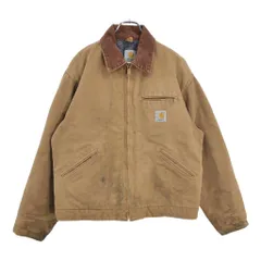 90年代 USA製 Carhartt カーハート デトロイトジャケット ベージュ(メンズ 44 R)中古 古着 V6429