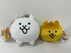 にゃんこ大戦争 がま口 財布 ぬいぐるみ マスコット 新品タグ付き 2匹セット キーホルダー ネコ 金ネコ