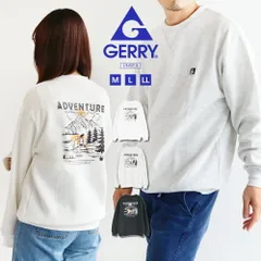 【新品】 gerry トレーナー メンズ ブランド 長袖 tシャツ レディース ロゴ 裏起毛 刺繍 プリント クルーネック スウェット ユニセックス 秋 冬 カジュアル おしゃれ ストリート アウトドア キャンプ 大人 旅行 アメカジ ファッション 黒 白